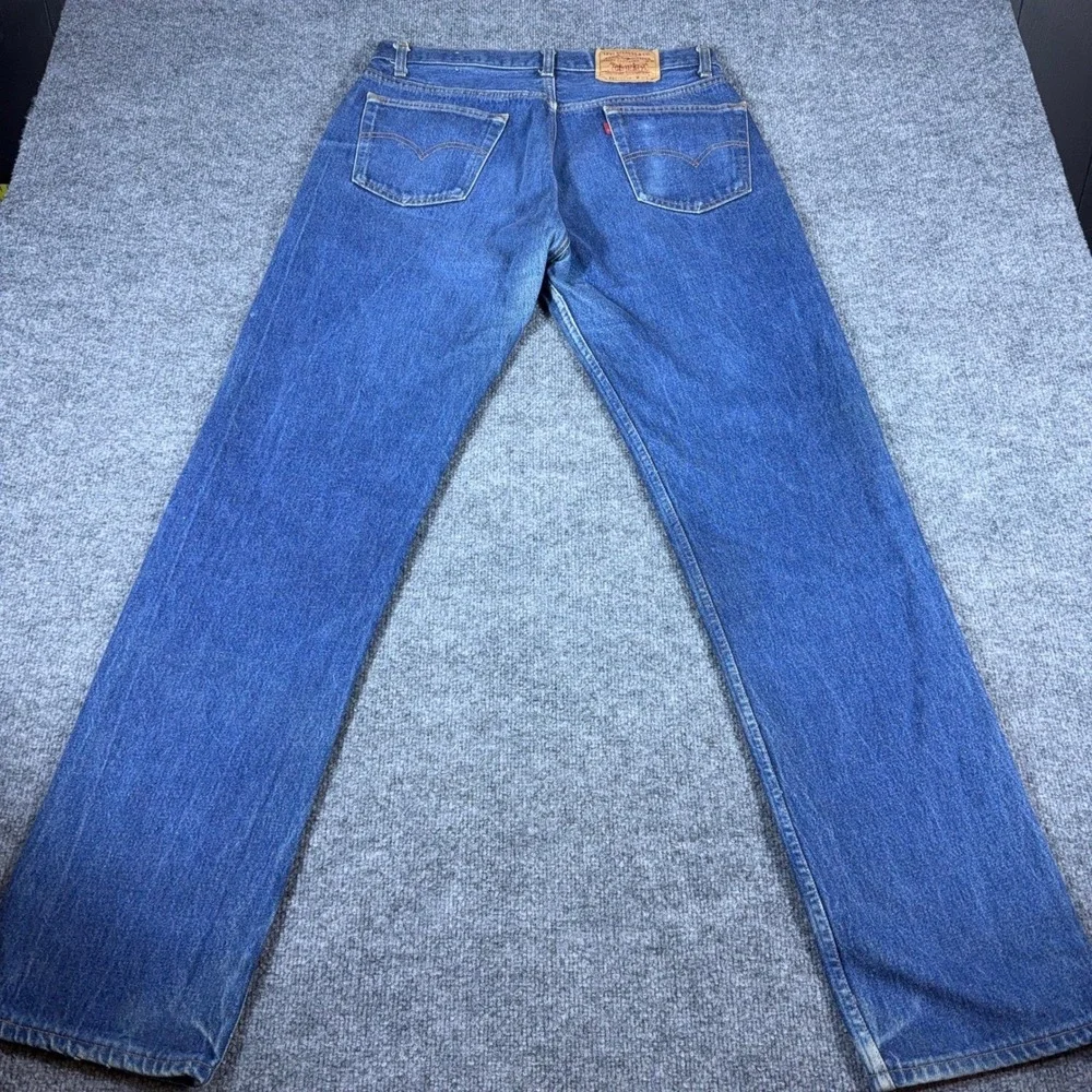 Vintage Levis 501 Mens Button Fly Blue Denim Jeans 36x34 Made in USA